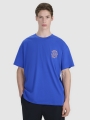 Camiseta oversize de hombre con estampado - azul 4FWSS25TTSHM1979 azul