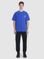 Camiseta oversize de hombre con estampado - azul 4FWSS25TTSHM1979 azul