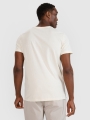 Camiseta regular de hombre con estampado - blanco 4FWSS25TTSHM1980 Blanco