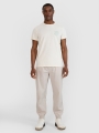 Camiseta regular de hombre con estampado - blanco 4FWSS25TTSHM1980 Blanco