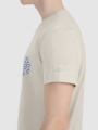 Camiseta regular de hombre con estampado - beige 4FWSS25TTSHM1980 Beige