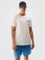 Camiseta regular de hombre con estampado - blanco 4FWSS25TTSHM1984 Blanco