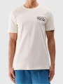 Camiseta regular de hombre con estampado - blanco 4FWSS25TTSHM1984 Blanco