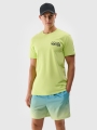 Camiseta regular de hombre con estampado - verde 4FWSS25TTSHM1984 Verde