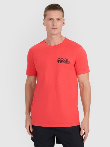 Camiseta regular de hombre con estampado - rojo 4FWSS25TTSHM1984 Rojo
