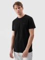 Camiseta lisa de hombre - negro 4FWSS25TTSHM2003 negro