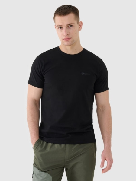 Camiseta lisa de hombre - negro 4FWSS25TTSHM2003 negro