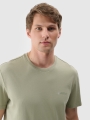Camiseta lisa regular de hombre - oliva/caqui 4FWSS25TTSHM2003 oliva/caqui