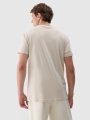 Camiseta regular estampada de hombre - beige 4FWSS25TTSHM2004 Beige
