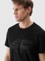 Camiseta regular estampada de hombre - negro 4FWSS25TTSHM2004 negro