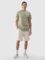 Camiseta regular estampada de hombre - caqui 4FWSS25TTSHM2004 oliva/caqui