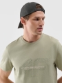 Camiseta regular estampada de hombre - caqui 4FWSS25TTSHM2004 oliva/caqui