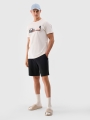 Camiseta regular de hombre con estampado - blanco 4FWSS25TTSHM2030 Blanco