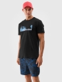 Camiseta regular de hombre con estampado - negro 4FWSS25TTSHM2030 negro