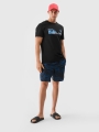 Camiseta regular de hombre con estampado - negro 4FWSS25TTSHM2030 negro