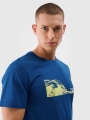 Camiseta regular de hombre con estampado - turquesa 4FWSS25TTSHM2030 turquesa