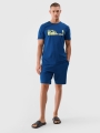 Camiseta regular de hombre con estampado - turquesa 4FWSS25TTSHM2030 turquesa