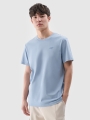 Camiseta lisa regular de hombre - azul 4FWSS25TTSHM2074 azul