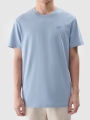Camiseta lisa regular de hombre - azul 4FWSS25TTSHM2074 azul