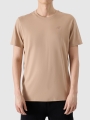 Camiseta lisa regular de hombre - beige 4FWSS25TTSHM2074 Beige