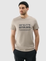 Camiseta regular de hombre con estampado - gris 4FWSS25TTSHM2209 gris