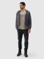 Camiseta regular de hombre con estampado - gris 4FWSS25TTSHM2209 gris