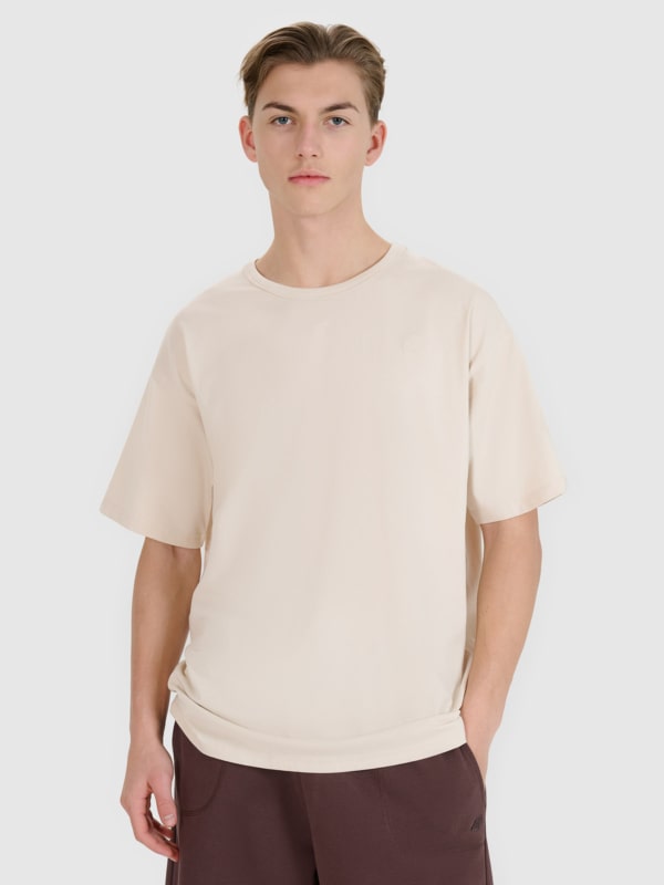 T-shirt Oversize Unisex - Beige - 4FWSS25TTSHU1972    