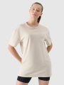T-shirt Oversize Unisex - Beige - 4FWSS25TTSHU1972    