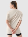 T-shirt Oversize Unisex - Beige - 4FWSS25TTSHU1972    