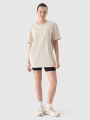 T-shirt Oversize Unisex - Beige - 4FWSS25TTSHU1972    