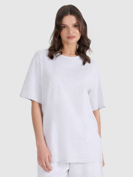 T-shirt Oversize Unisex - Gris - 4FWSS25TTSHU1972    