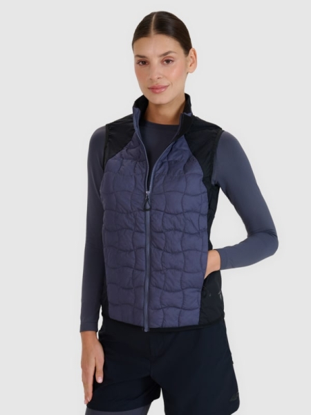 Chaleco de Trekking para Mujer con Relleno Primaloft Black - Gris - 4FWSS25TVJAF180  