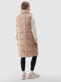 Chaleco Largo Acolchado con Relleno Sintético para Mujer - Beige - 4FWSS25TVJAF209