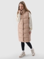 Chaleco Largo Acolchado con Relleno Sintético para Mujer - Beige - 4FWSS25TVJAF209