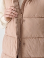 Chaleco Largo Acolchado con Relleno Sintético para Mujer - Beige - 4FWSS25TVJAF209