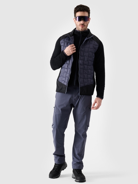 Chaleco de plumón de trekking para hombre con relleno Primaloft Black - gris 4FWSS25TVJAM177 gris