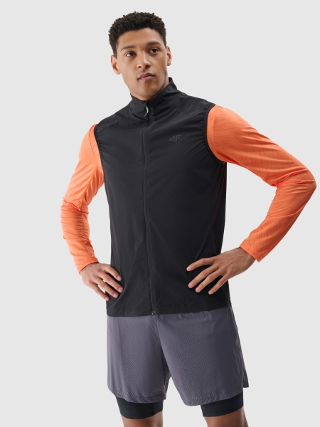 Chaleco trail running hombre - negro 4FWSS25TVJAM248 negro