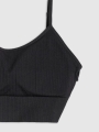 Sujetador de entrenamiento sin costuras de baja sujeción para mujer - negro 4FWSS25USBAF151 negro