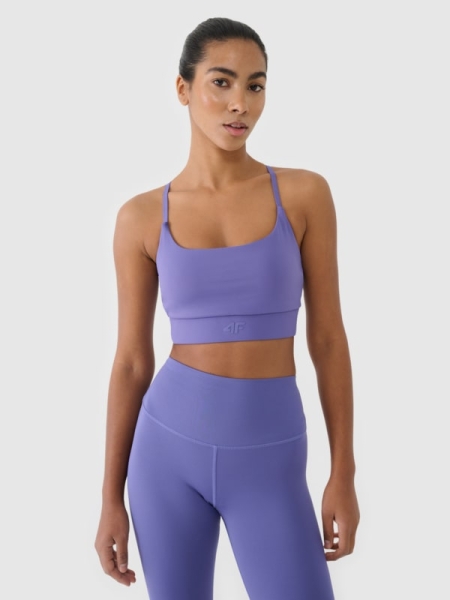 Sujetador de entrenamiento de sujeción baja para mujer - azul marino 4FWSS25USBAF181 azul marino